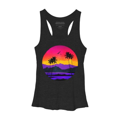 Women's Design By Humans The Color of Paradise By clingcling Racerback Tank Top