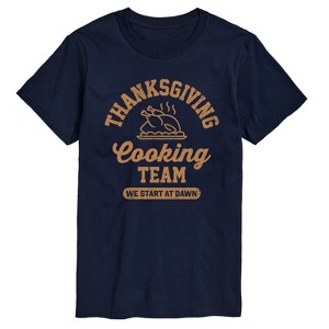 Men's - Instant Message - Thanksgiving Cooking Team Short Sleeve Graphic T-Shirt - 1 of 4