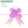 Unique Bargains Plastic Durable Glossy Appearance Waterproof Gift Wrap Satin Pull Bows 100 Count - 2 of 4