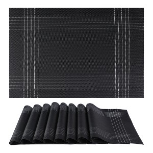 REGALWOVEN PVC Wrinkle-Resistant Washable Placemats 18 x 12 Inch 8 Pcs - 1 of 4