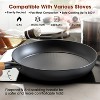 imarku Frying Pan Set - 10 &12inch Pot Set with Removable Handle Honeycomb Cast Iron Skillets, Large Frying Pans Nonstick Dishwasher Safe - 4 of 4