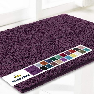 Muddy Mat Highly Absorbent  Soft Chenille Door Mat and Pet Rug Non Slip Thick Washable Area and Bath Mat for Indoor and Outdoor - 1 of 2