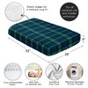 Sweet Jojo Designs Boy, Girl, Unisex/Gender Neutral Baby Fitted Crib Sheet Gingham Plaid Green and Navy Blue - 4 of 4