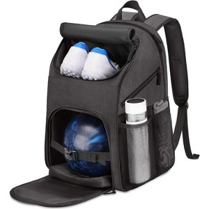 Bowling Ball Backpack Tote for Single Ball, with Padded Shoe Compartment , All-in-One Carrying Bag - 1 of 4