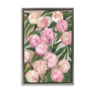 Stupell Industries Valenty Painterly Peonies Floating Frame Canvas Art - 1 of 4