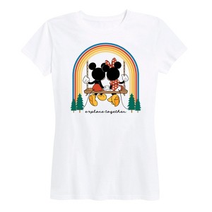 Women's - Disney - Explore Together Rainbow Short Sleeve Graphic T-Shirt - 1 of 4