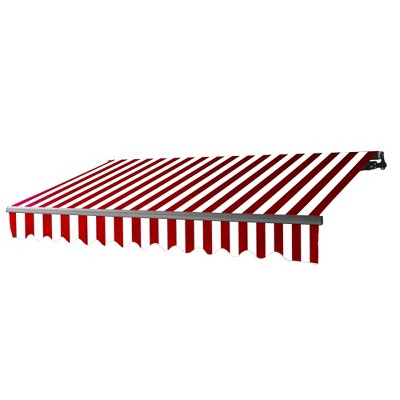 ALEKO 20 x 10 feet Motorized Black Frame Retractable Home Patio Canopy Awning 20'x10'