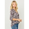 WEST K Women's Alexa Knit Surplice Roll Tab Blouse - 2 of 4