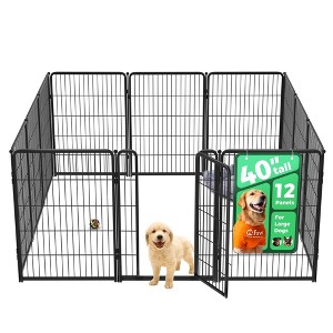 FXW Homeplus Indoor Dog Playpen - Stress-Free and Safe Play,Panels for Puppy and Small Dogs, Black│Patented - 1 of 4
