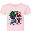 Women's - Marvel - Avengers America Stickers Style Fitted Graphic T-Shirt - 2 of 2