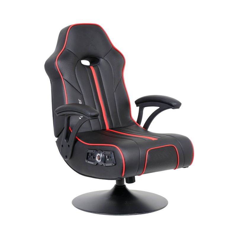 Torque Bluetooth Audio Pedestal Gaming Chair with Subwoofer Black/Red - X Rocker, 3 of 20
