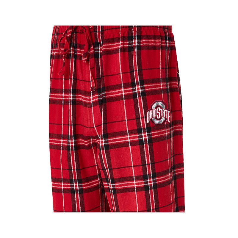 NCAA Ohio State Buckeyes Men&#39;s Big and Tall Plaid Flannel Pajama Pants, 2 of 3