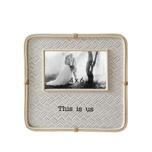 VIP Wood 9.5 in. White This is Us 4x6 Rounded Corners Photo Frame - 1 of 2