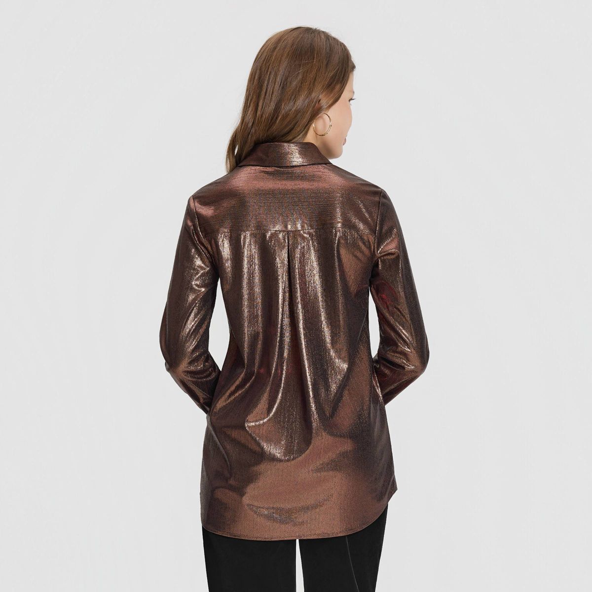 Women's Long Sleeve Party Button-Down Shirt - A New Day™ - thumbnail 6