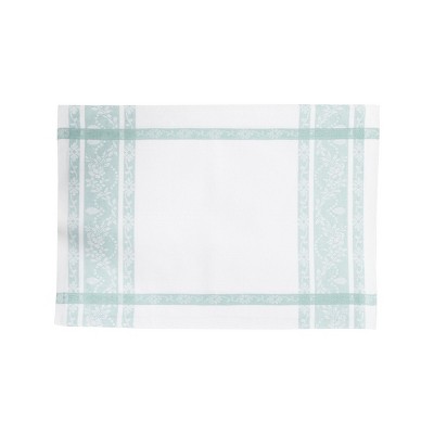 C&F Home Rose Trellis Jacquard Sea Glass Cotton Woven Placemat Set of 6