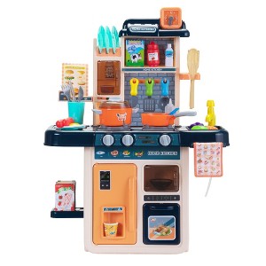 Sandinrayli Kitchen Playset For Kids With Sink Water Light and Sound Pretend Cooking Play Toy Boys Girls Gift - 1 of 4