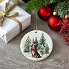 Lomsoe Dogs Ornament Dogs Lovers Christmas Xmas Ornaments Decor Funny Christmas Hanging Ceramic Ornament - 4 of 4