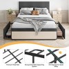 Full Size Bed Frame with Headboard & 2 Storage Drawers, Upholstered Full Platform Bed Mattress Foundation with Steel Slats Support, Noise-Free, Easy - 3 of 4