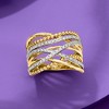 Ross-Simons 0.50 ct. t.w. Diamond Beaded Highway Ring  in 14kt Yellow Gold - 4 of 4
