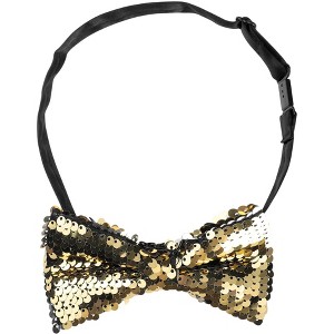 INSPIRE CHIC Men's Sequin Adjustable Pre-tied Bow Tie - 1 of 4