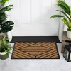 Northlight Striped Diamond Coir Non-Skid Doormat - 29 x 17 - 3 of 4