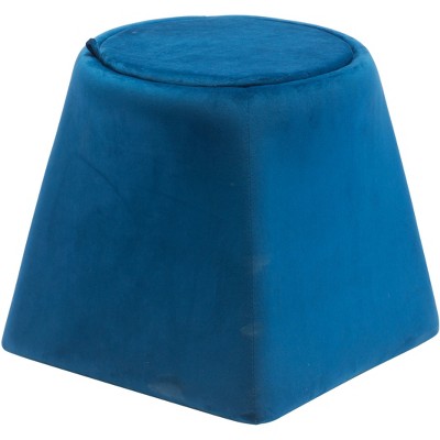 blue velvet ottoman target