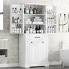 TiramisuBest Freestanding Bathroom Storage Cabinet with Doors & Drawers, Tilt-Out Laundry Hamper, Adjustable Shelf, Multiple Storage Spaces, White - 4 of 4