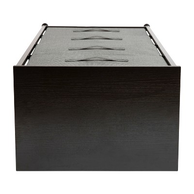 Emma 4-Drawer Black and Gray Vertical Storage Dresser