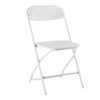 HomeRoots Set of Six White Metal Outdoor Folding Stacking Dining Chairs - 4 of 4