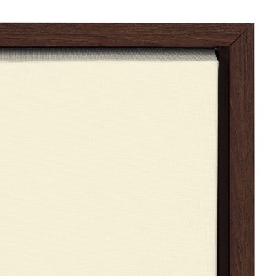 Modern Planter Framed Canvas Wall Art in Walnut Brown
