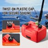 VEVOR Boat Fuel Tank Portable Marine Outboard Gas Tank 3.17 Gallon/12L with Hose, Red - 3 of 4