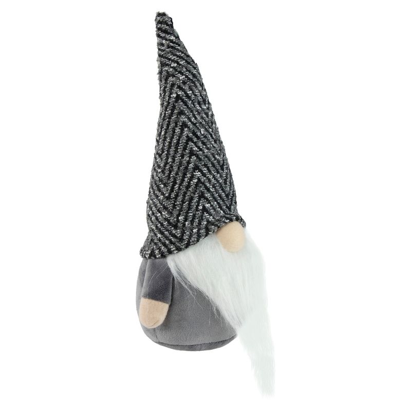 Northlight 12" Gray and White Standing Gnome Tabletop Christmas Decoration, 2 of 5