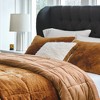 Square Boucle Velvet Gusset Throw Pillow Ivory/Caramel - Threshold™ - 2 of 4