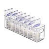 mDesign Plastic Kitchen Pantry Storage Organizer Bin with Handles, 6 Pack, Clear, USA Made - 4 of 4