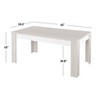 Mandy Dining Table Natural/White - Buylateral: 6-Person Kitchen Table, Melamine Top, Wood Frame, 65" Length - 4 of 4