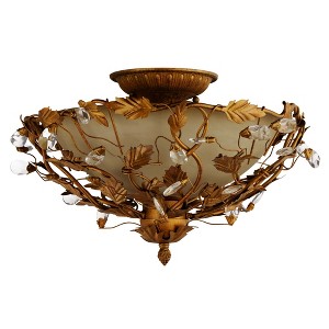 Maxim Lighting Elegante 3 - Light Semi-Flush Mount in  Etruscan Gold - 1 of 2