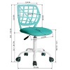FurnitureR Desk Chair, Adjustable Computer Task Chair Office Chairs with Plastic Backrest and Padded Seat Cushion, Swivel Chair with Wheels, Green - 2 of 4