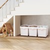 VEVOR Rice Storage Container, 10.5Gallon/40L x3 Capacity Large Dog Food Dispenser Bin, Kitchen Ingredient Grain Cereal Flour Bin, 3 Pack, White - 2 of 4