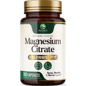 Magnesium Citrate 1000mg Capsules - Extra Strength Magnesium Supplement - 60 Count;120 Count;180 Count;240 Count - 1 of 4