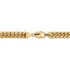 Black Bow Jewelry Men's 9.3mm 14k Yellow Gold Hollow Miami Cuban (Curb) Chain Bracelet - 3 of 4