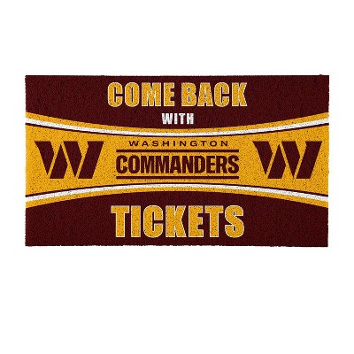 Evergreen Come Back with Tickets Washington Commanders 28" x 16" Woven PVC Indoor Outdoor Doormat