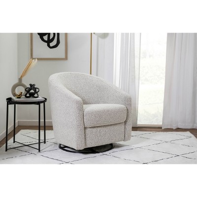 Madison 32.5'' Black White Boucle Swivel Glider Chair
