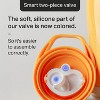 LunaLulinlk Insulated Sporty Bottle, 9oz, 12 Months+, No Spill Toddler Water Bottle, Two-Piece Valve Helps Stop Spills, Blue & Orange, 2 Count - 3 of 4