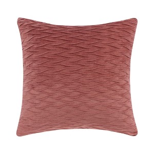 Unique Bargains Couch Bedroom Luxury Textured Soft Cozy Solid Striped Square Throw Pillow Covers Set of 2 - 1 of 4