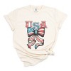 Simply Sage Market Coquette USA Bow Grunge Garment Dyed Tee - 2 of 4