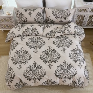 Floral Duvet Cover – 100% Cotton Bedding Set with Botanical Print, Soft Lightweight Breathable 3-Piece Set for All Seasons - 1 of 4