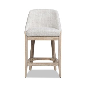 Jennifer Taylor Home Newport 26.5" Coastal Curved Back Upholstered Counter Stool - 1 of 4