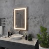 LED Front Light Bathroom Vanity  Mirror, 3 Color Temperatures, Anti-fog , Wall Mounted Frameless Make Up Mirror - 4 of 4