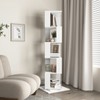 VYNXARIA Simple White 5 - Tier Rotating Bookcase with Acrylic Plate for Living Room Decoration - 2 of 4