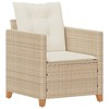 vidaXL Patio Chair with Cushions Beige Poly Rattan - 2 of 4